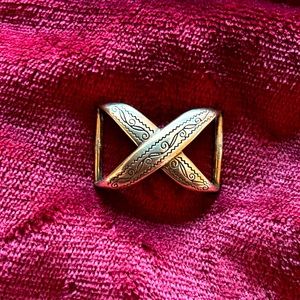 R O C Taiwan silver belt buckle.